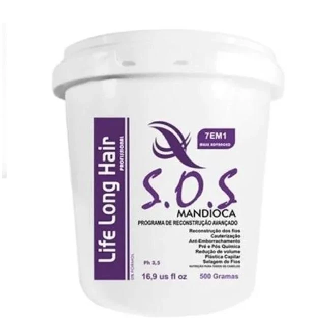 7 in 1 Reconstruction SOS Cassava Manioc Nourishing Mask 500g - Life Long Hair