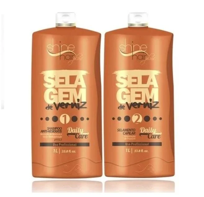 Varnish Bath Sealing Damaged Hair Daily Care Treatment Kit 2x1L - Shine Hair
