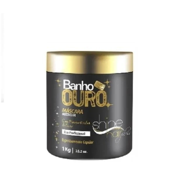 Gold Bath Nanoparticles Nourishing Softness Treatment Mask 1Kg - Shine Hair