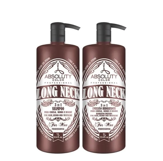 Long Neck Chilincado Men Hair Anti Frizz Treatment Kit 2x500ml - Absoluty Color