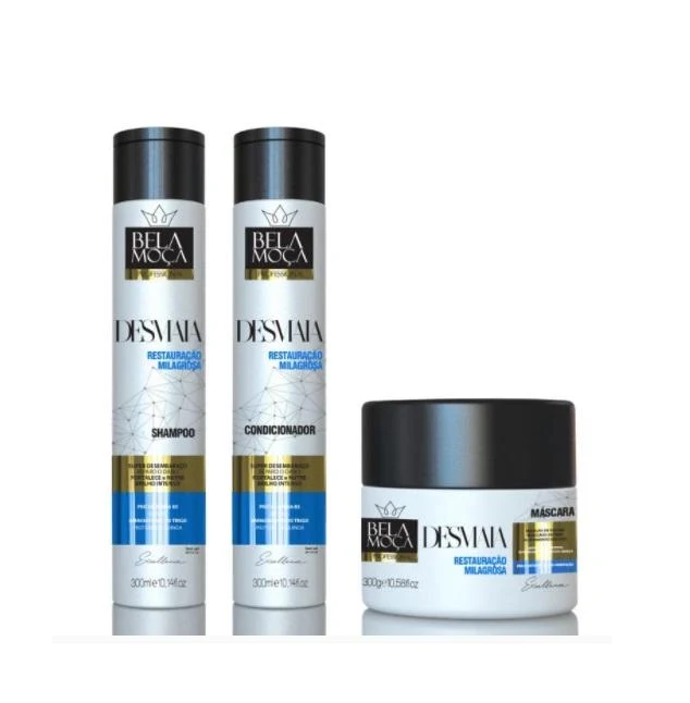 Desmaia Hair Faints Miraculous Restoration Treatment Kit 3x300 - Bela Moça