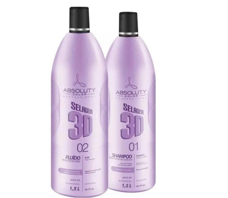 3D Sealing Frizz Reducer Realignment Hair Treatment Kit 2x1,5L - Absoluty Color
