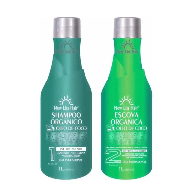 Coconut Oil Organic Anti Fade Formol Free Progressive Brush 2x1L - New Liss Hair