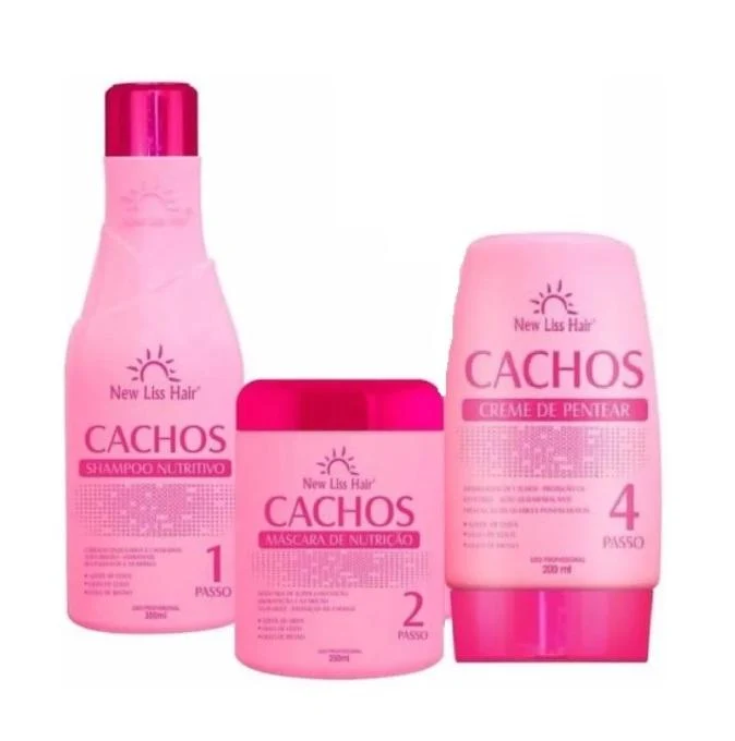 Cachos Curly Wavy Maintenance Nourishing Treatment Kit 3 Itens - New Liss Hair