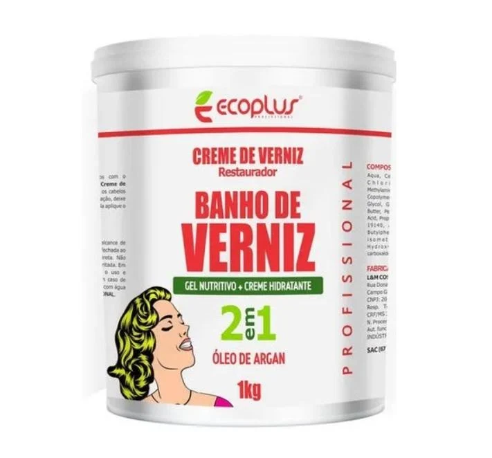 Varnish Bath Moisturizing 2 in 1 Argan Oil Cream Nourishing Gel 1Kg - Ecoplus