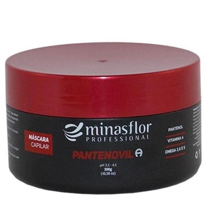 Pantenovil A Panthenol Vitamin A Omega 3 6 9 Treatment Mask 300g - Minas Flor