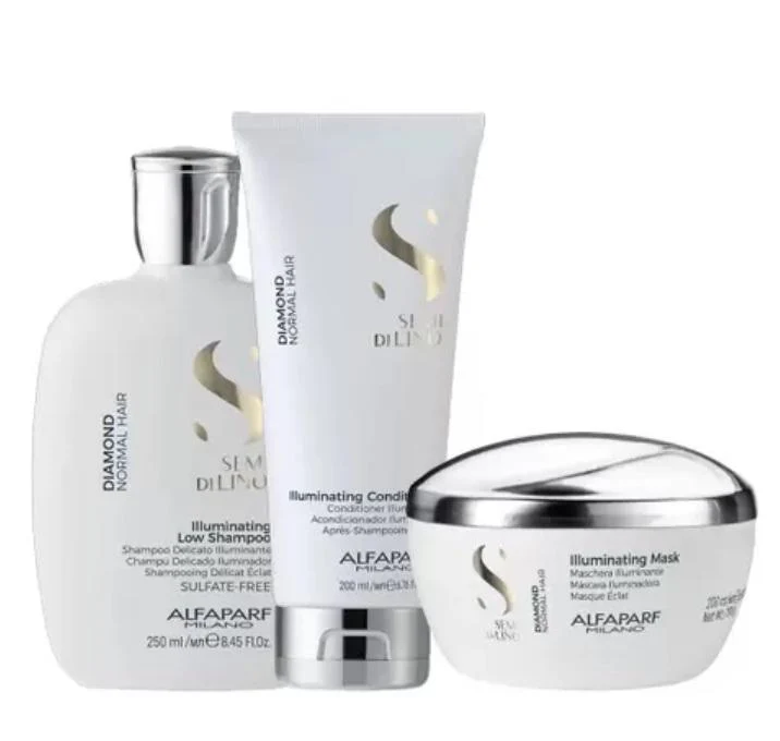 Semi Di Lino Diamond Illuminating Normal Hair Kit 3 Itens - Alfaparf Milano