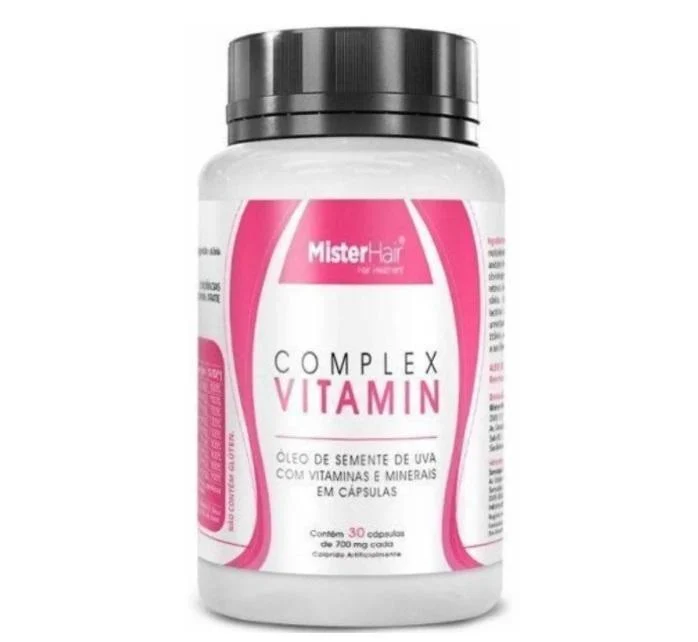 Complex Vitamins Grape Seed Minerals Supplement 30x700mg Caps. - Mister Hair