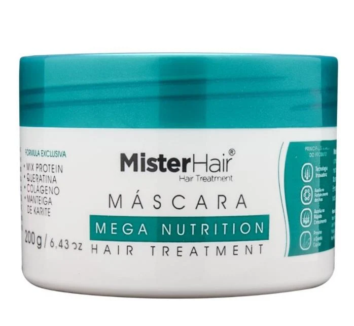 Mega Nutrition Keratin Shea Collagen Proteins Treatment Mask 200g - Mister Hair