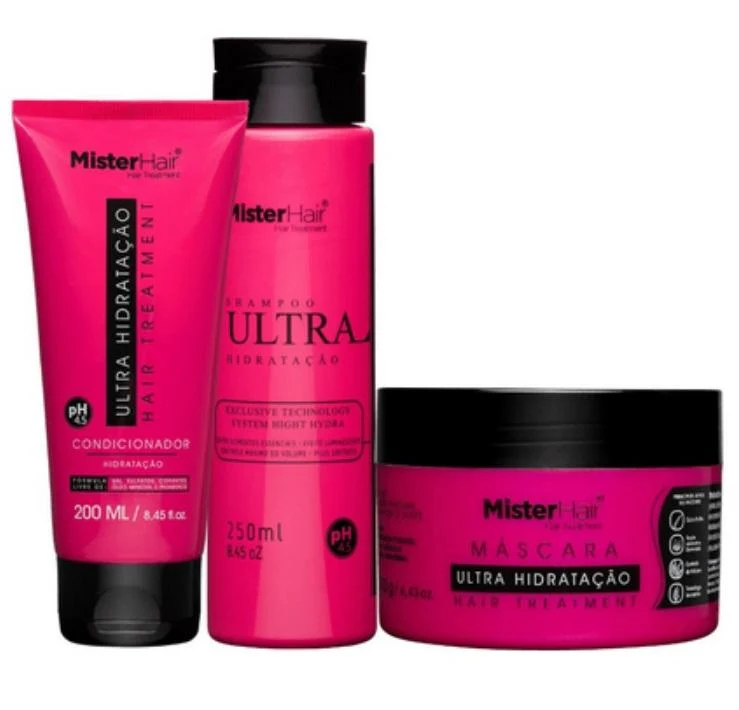 Ultra Hydration Moisturizing Caviar Shea Butter Treatment 3 Itens - Mister Hair