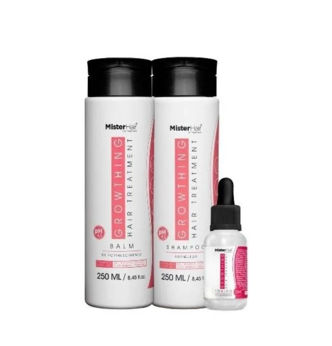 Growthing Anti Fall Vegetable Extracts Hair Treatment Kit 3 Itens - Mister Hair
