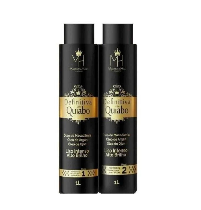 Okra Quiabo Definitive Brush Treatment Macadamia Ojon Argan 2x1L - Maranata Hair