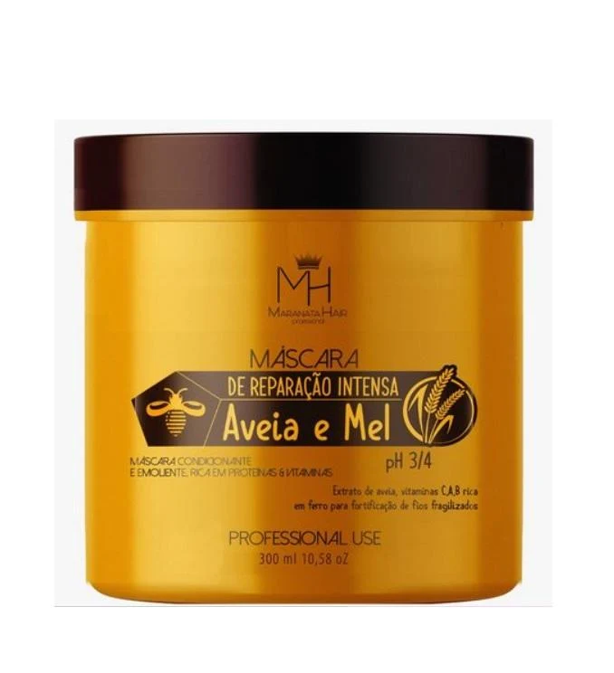 Aveia Mel Oat Honey Protein Conditioning Emollience Mask 300g - Maranata Hair