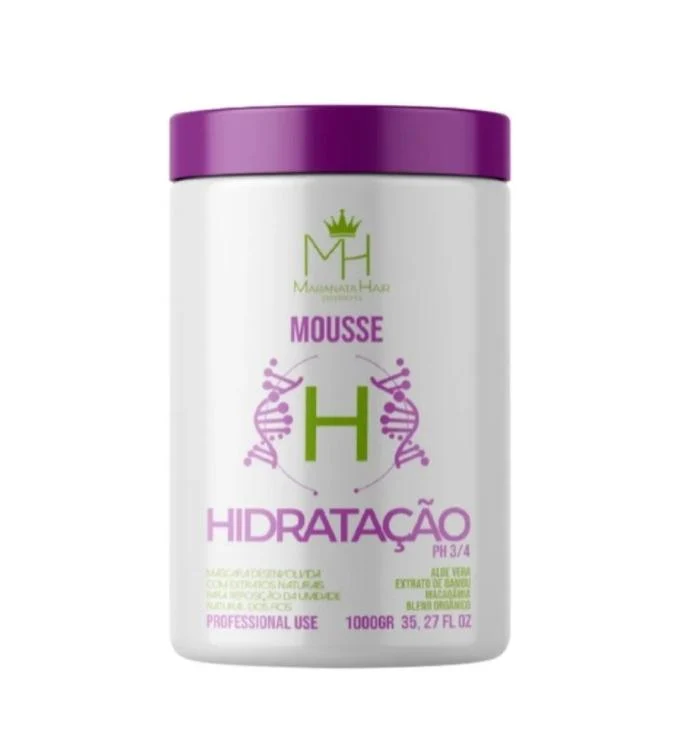 Hidratação Total Moisturizing Hydration Mousse Hair Mask 1Kg - Maranata Hair