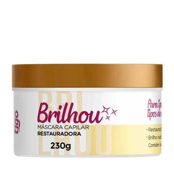Brilhou Moisturizing Restore Shine Hair Treatment Mask 230g - Tigo Cosmetics
