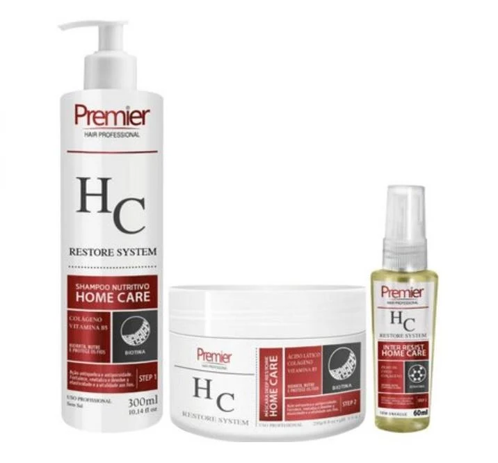 Professional RS Restore System Home Care Treatment Kit 3 Itens - Premier Hair