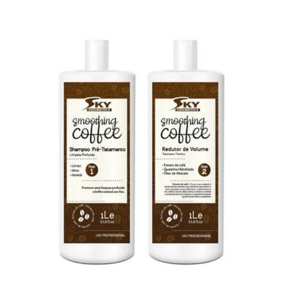 Smoothing Coffee Volume Reducer Thermal Treatment Kit 2x1L - Sky Cosmetics