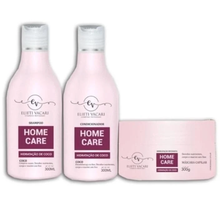 Home Care Maintenance Coconut Hydration Hair Treatment Kit 3x300 - Elieti Vacari