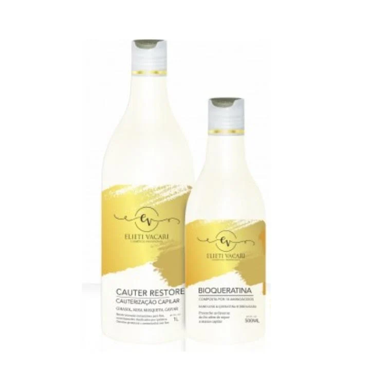 High Impact Cauterization Bio Keratin Revitalizing Kit 2 Itens - Elieti Vacari