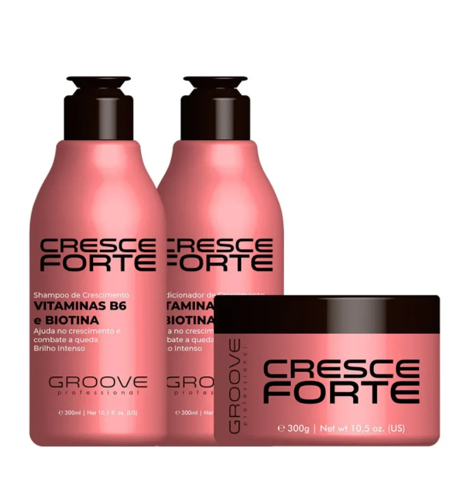 Cresce Forte Hair Strong Growth B6 Vitamins Biotin Treatment Kit 3x300 - Groove