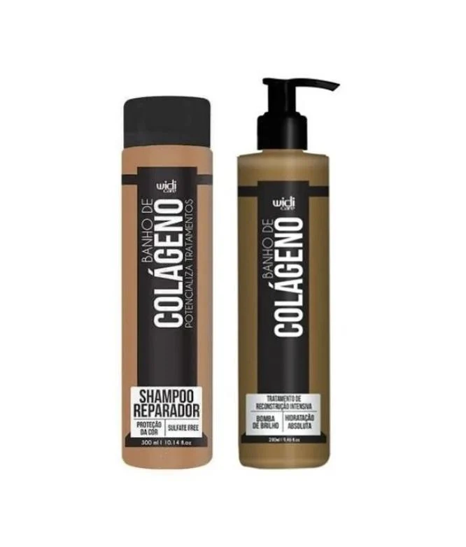 Collagen Bath Repair Color Protection Brightness Treatment Kit 2 Itens - Widi Care