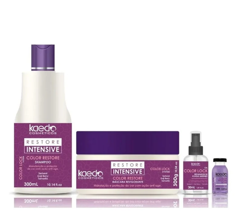 Restore Intensive Color Lock System Potection Maintenance Kit 4 Itens - Kaedo