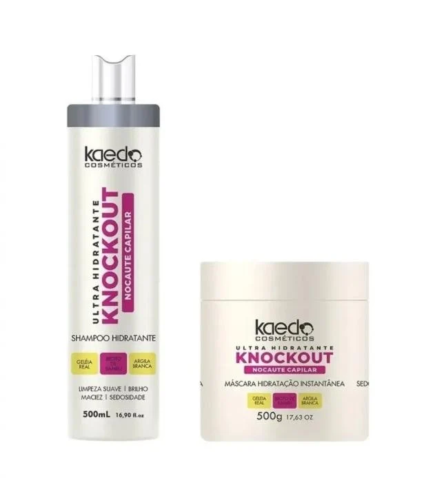 Knockout Royal Jelly White Clay Bamboo Moisturizing Treatment Kit 2x500 - Kaedo