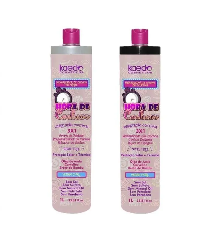 Hora de Cachear 3x1 Curls Memorizer Cream Gelatin Curly Treatment 2x1L - Kaedo