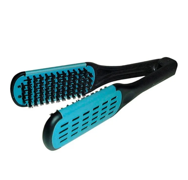 Professional Boar Bristles Ceramic Double Straightening Duet Brush - HairArt