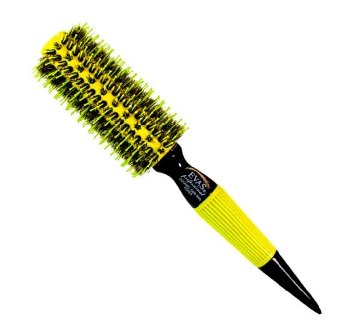 Professional Ceramic Wooden Hair Brush Natural/Nylon Bristles CMS 3003 - Evas