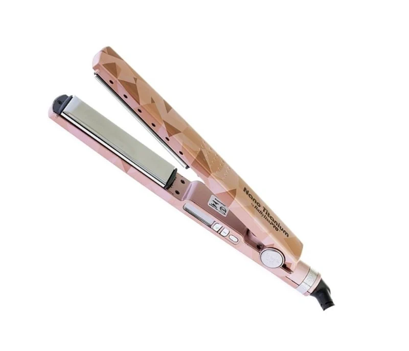 MiraCurl PRO Nano Titanium Vetro Rose Gold 1 1/4 Board 110V 127V 450F - Babyliss
