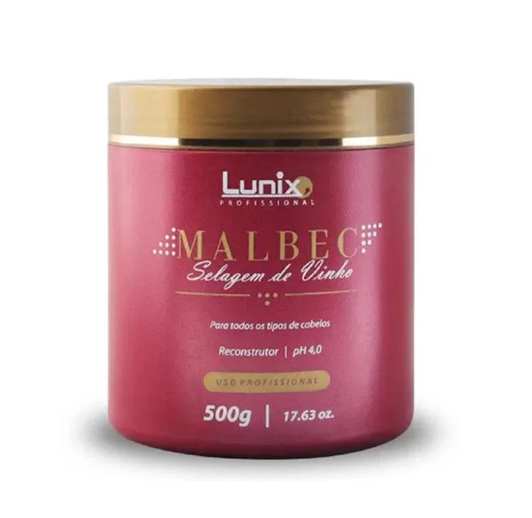 Professional Malbec Wine Sealing Frizzy Hair Reconstructor Mask 500g - Lunix