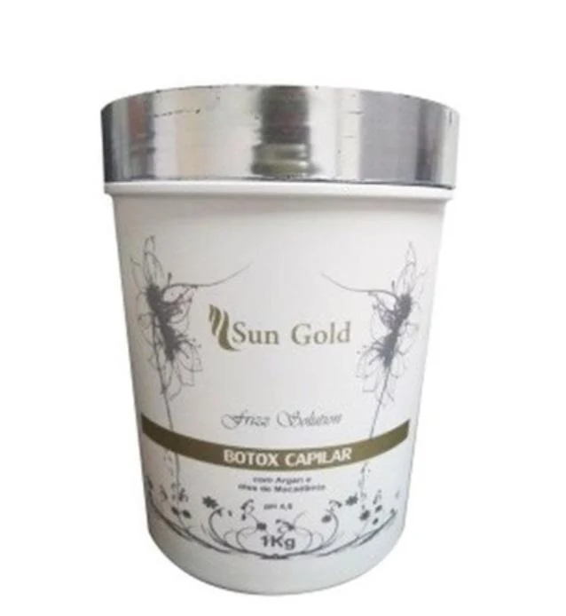 New Life Macadamia Argan Hair Volume Reducer Moisturizing Botox 1Kg - Sun Gold