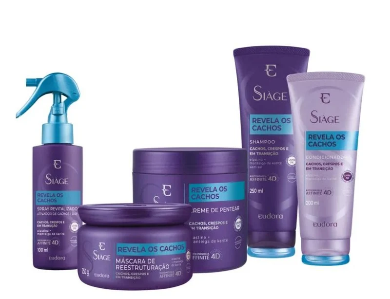 Siàge Transition Wavy Curly Hair Reveals Curls 4D Treatment Kit 5 Itens - Eudora