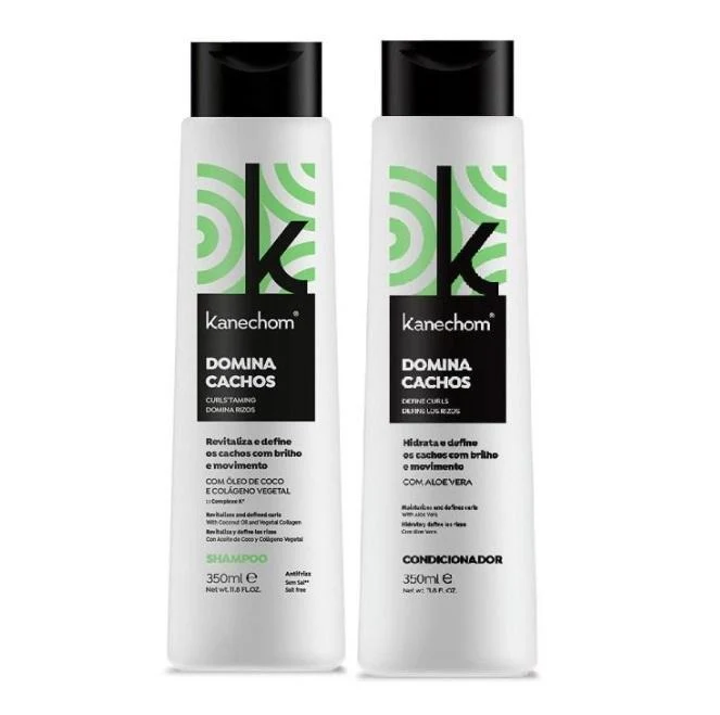 Domina Cachos Curly Definicion Collagen Coconut Aloe Vera Kit 2x350ml - Kanechom