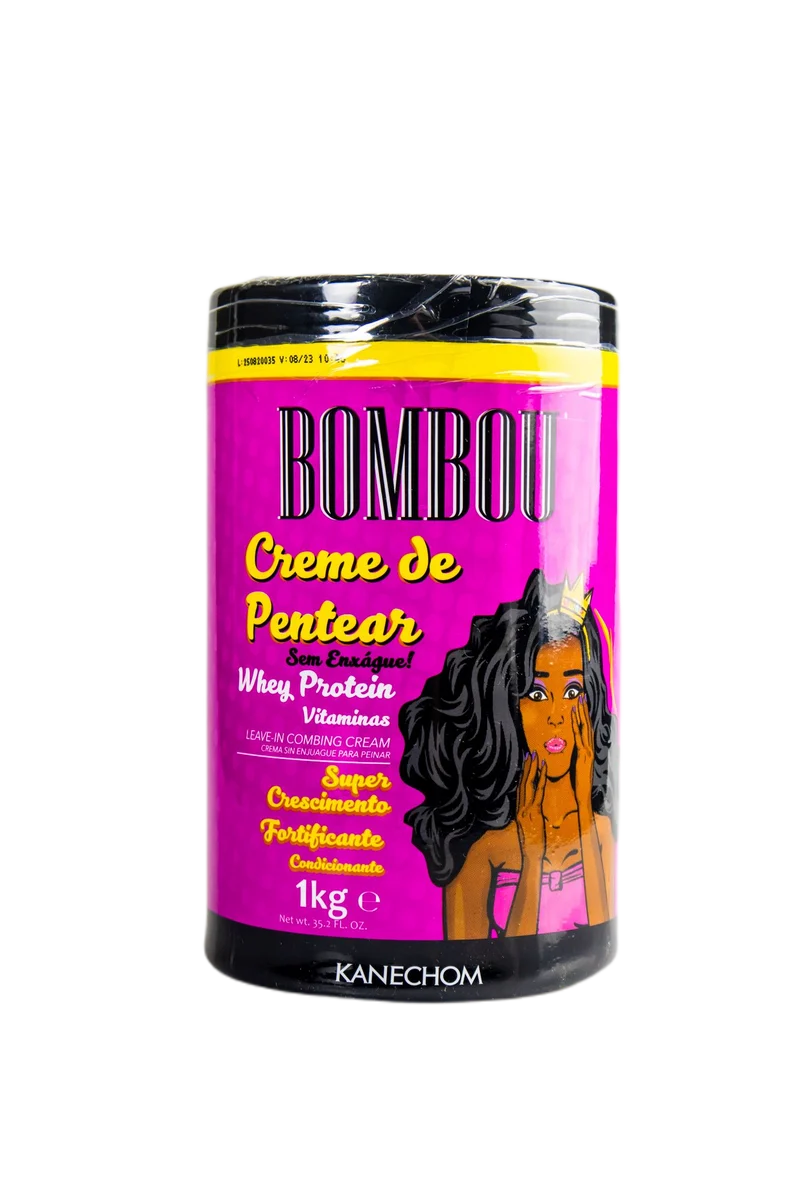 Bombou Whey Protein Vitamins Hair Fortifying Growth Combing Cream 1Kg - Kanechom