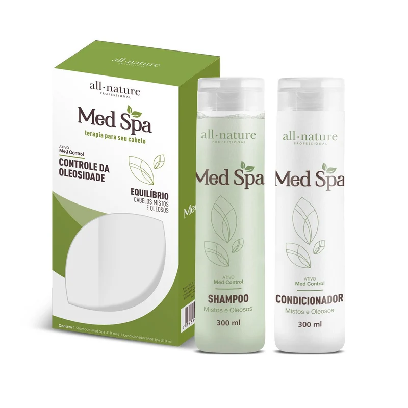 Med Spa Mixed Oily Hair Control Maintenance Balance Kit 2x310ml - All Nature