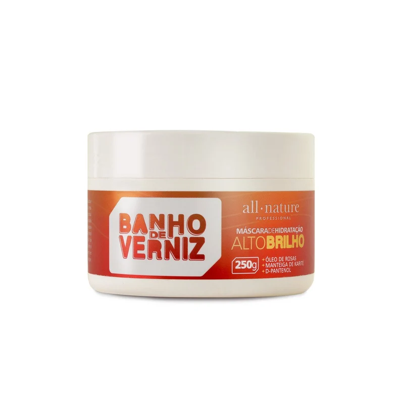 Banho de Verniz Varnish Bath Shea Rose D-Panthenol Shine Mask 250g - All Nature