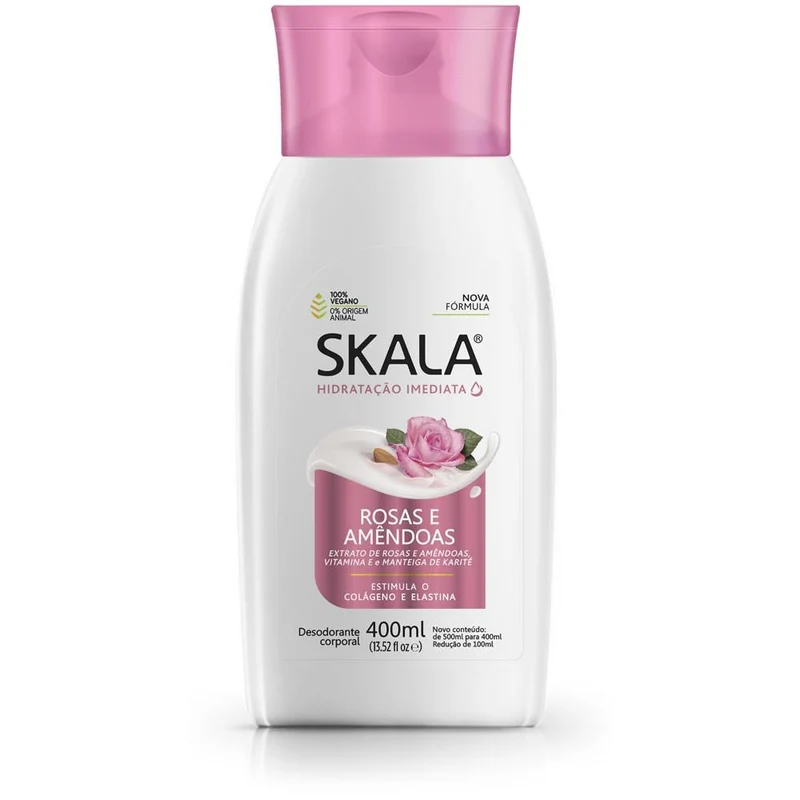 Hidratante - Skala Rosas E Amêndoas / Roses And Almonds Skin Moisturizer - Skala