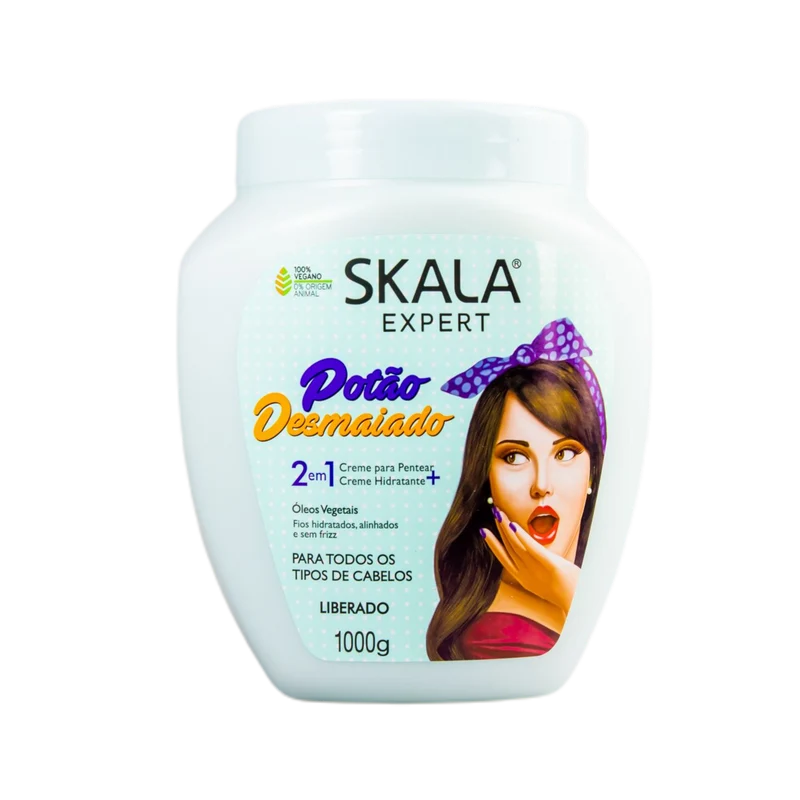 Potão Desmaiado - 2 Em 1 - Creme Para Pentear + Creme Hidratante / Potao Fainted - 2 1 - Combing Cream Moisturizer + Treatment Cream - Skala