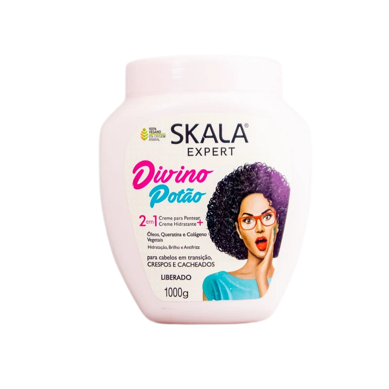 Divino Potão - 2 Em 1 - Creme Para Pentear + Creme Hidratante / Divine Potao - 2 1 - Combing Cream Moisturizer + Treatment Cream - Skala