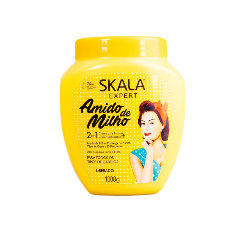 Amido De Milho 2 in 1 Maize Starch Combing Moisturizer Treatment 1Kg - Skala