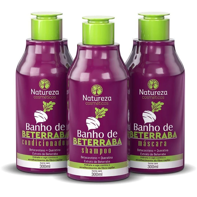 Beetroot Home Care Beet Bath Maintenance Kit 3x300ml - Natureza Cosmetics