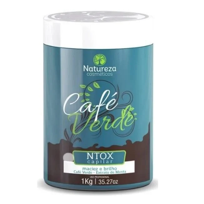 Green Coffee Ntox Mint Extract Softness Shine Hair Mask 1Kg - Natureza Cosmetics