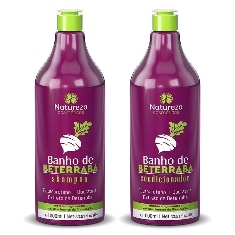 Beta Carotene Keratin Beet Beetroot Bath Treatment Kit 2x1L - Natureza Cosmetics
