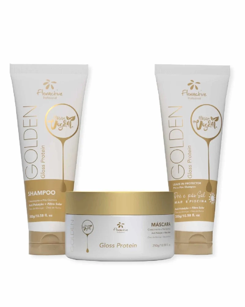 Golden Gloss Protein Home Care Hair Schedule Maintenance Kit 3 Prod - Floractive