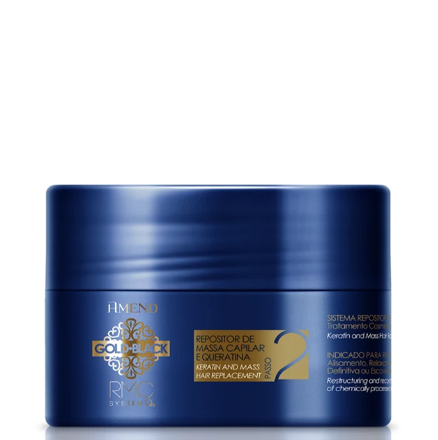 Black Gold Hair Mass Keratin Replenisher Post Chemistry RMC Mask 250g - Amend