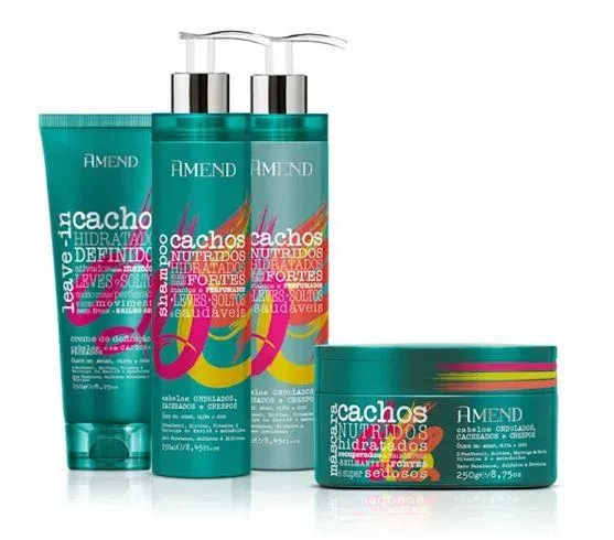 D-Panthenol Biotin Vitamin E Shea Amino Acids Oil Mix Curls Kit 4x250 - Amend
