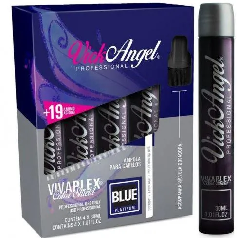 Viva Plex Tinting Color Shield Blue Platinum Ampoules 4x30ml - Vick Angel
