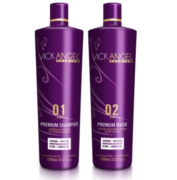 Premium Progressive Brazilian Blowout Keratin Replenishing Kit 2x1L - Vick Angel